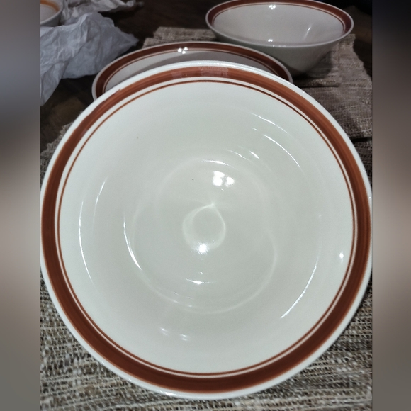Set of Three Large 9" Stoneware Bowls - Picture 6 of 13